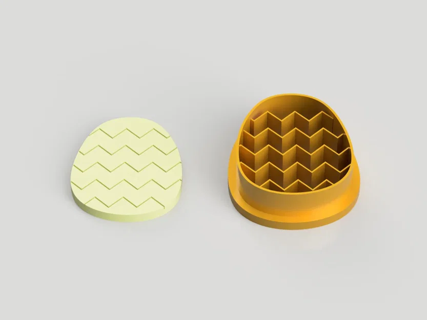 Dao Cắt Bông Tai Đất Sét Polymer Trứng Phục Sinh Zig Zag (STL) - Image 8