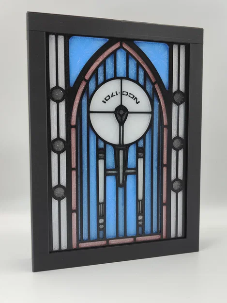 Hộp Đèn Stained Glass Star Trek Enterprise - Image 4