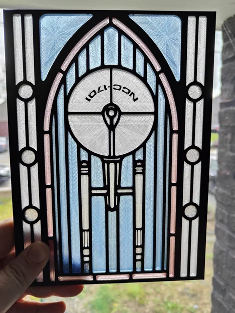 Hộp Đèn Stained Glass Star Trek Enterprise - Image 6