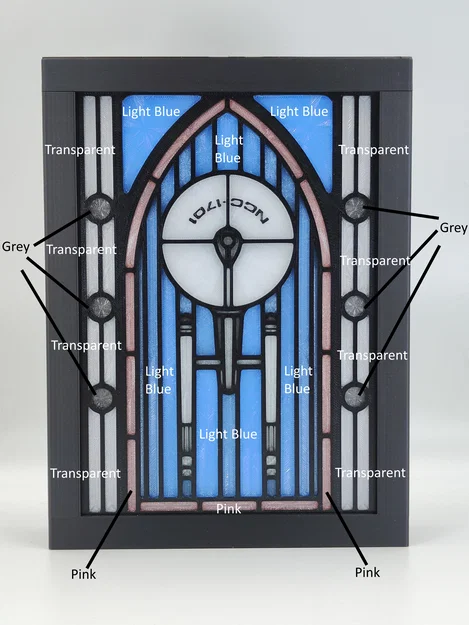 Hộp Đèn Stained Glass Star Trek Enterprise - Image 7