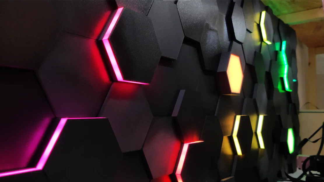 Hexawall - Tường lục giác gắn đèn LED - Image 2