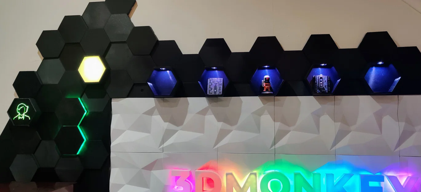 Hexawall - Tường lục giác gắn đèn LED - Image 3