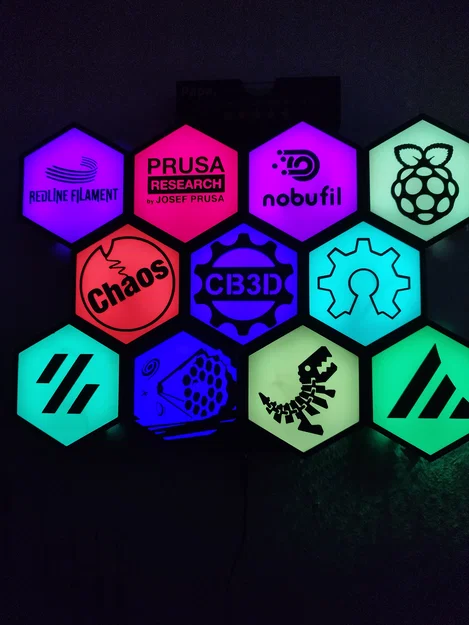 Logo-Tiles cho Hexawall – Tường lục giác gắn đèn LED - Image 1