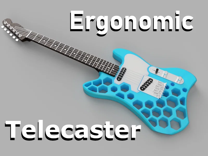 Ergonomic Telecaster: Đàn Guitar Điện In 3D Độc Đáo và Công Thái Học - Image 1