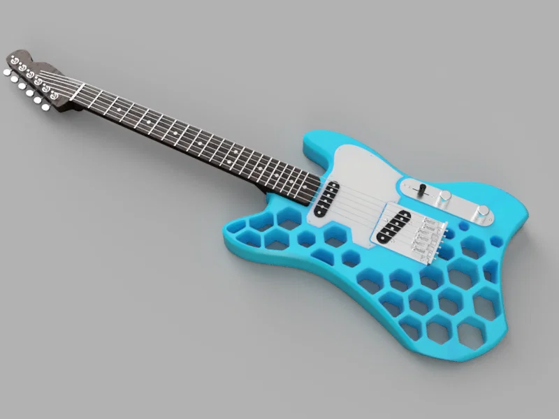 Ergonomic Telecaster: Đàn Guitar Điện In 3D Độc Đáo và Công Thái Học - Image 2