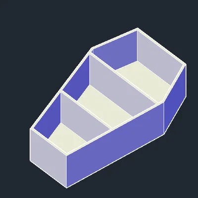 Mô hình kệ để đồ hình quan tài (Coffin Shelf) độc đáo cho in 3D