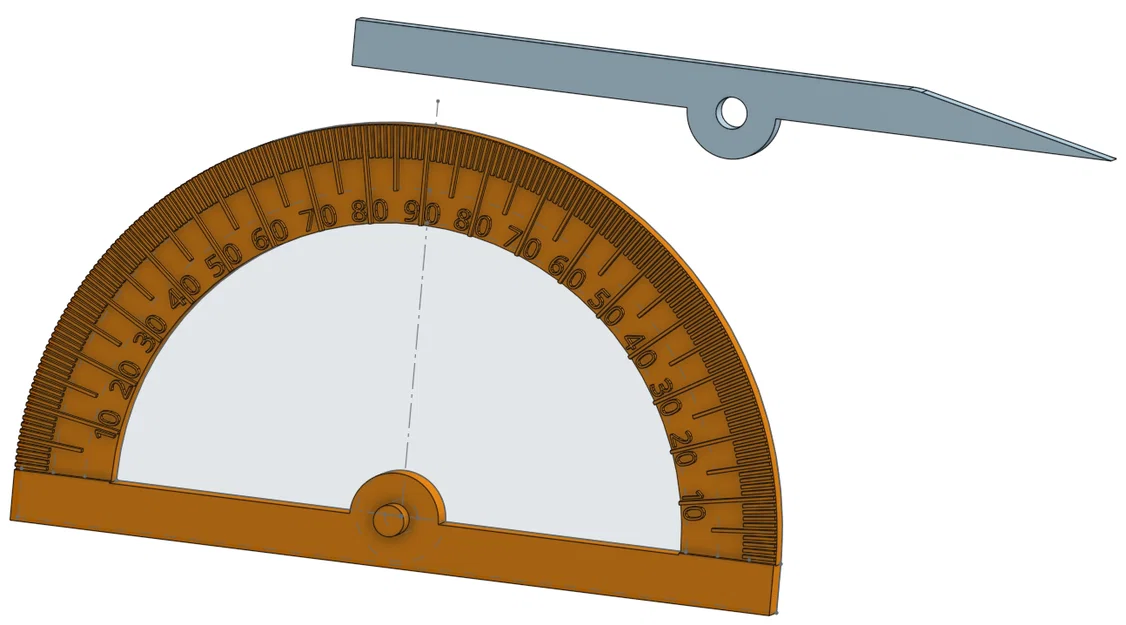 Thước đo góc đơn giản (einfacher Winkelmesser) - Image 1