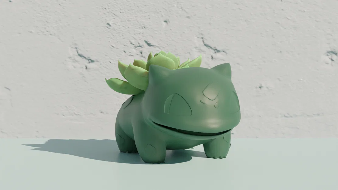 Mô hình in 3D Bulbasaur - Chậu cây Pokemon xinh xắn để bàn - Image 1