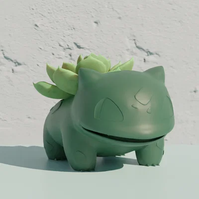 Mô hình in 3D Bulbasaur - Chậu cây Pokemon xinh xắn để bàn