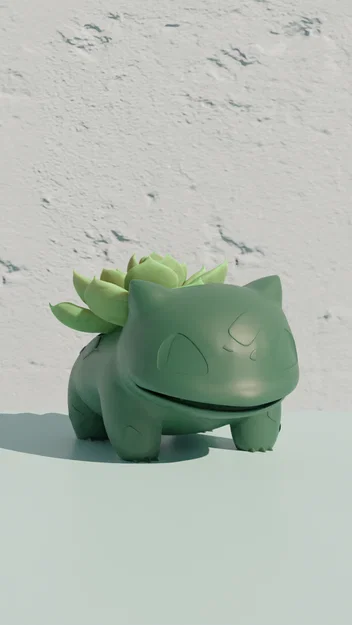 Mô hình in 3D Bulbasaur - Chậu cây Pokemon xinh xắn để bàn - Image 2