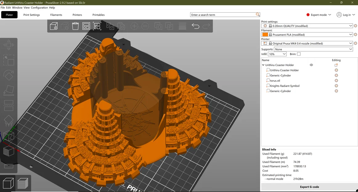 Giá đựng coaster Urithiru – Stormlight Archive - Image 5