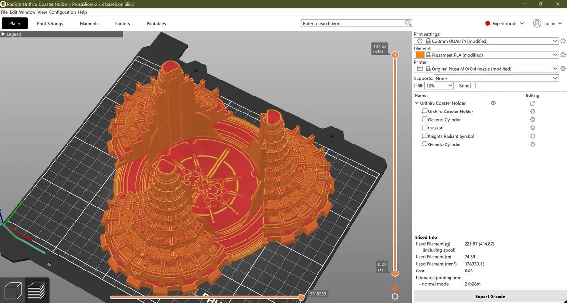 Giá đựng coaster Urithiru – Stormlight Archive - Image 6