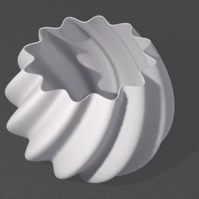 Chậu Cây Xoắn Sóng 3D Độc Đáo Trang Trí Nhà Cửa