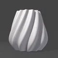 Chậu cây xoắn ốc trang trí (High Twist Wave Pot Vase) in 3D - Thumbnail 2