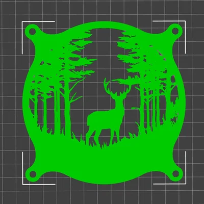 Lưới bảo vệ quạt 120mm họa tiết Hươu độc đáo cho máy tính