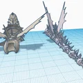 Mô hình rồng Screaming Death linh hoạt in 3D (Flexi Dragon) - Thumbnail 3