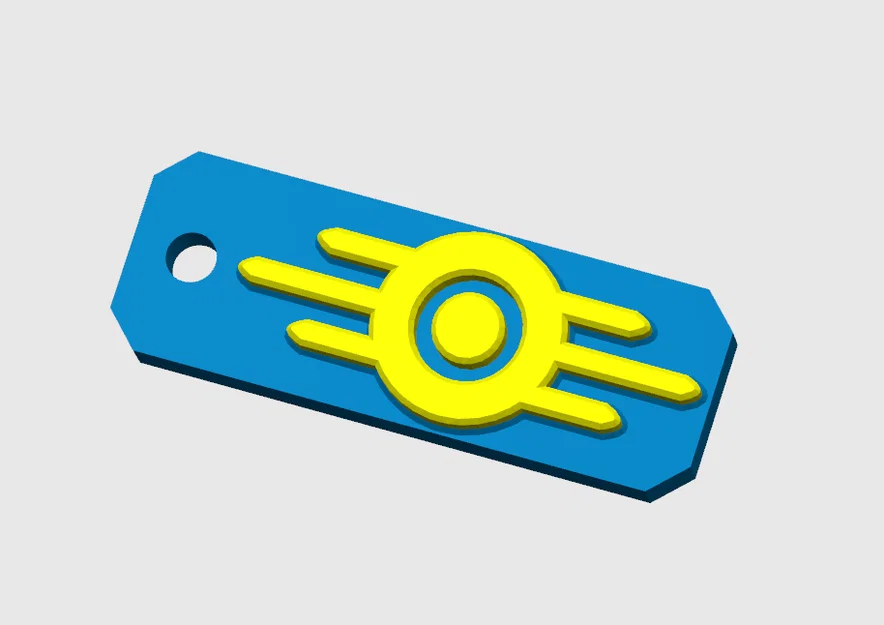 Móc khóa Vault-Tec Fallout - Phụ kiện in 3D độc đáo - Image 2