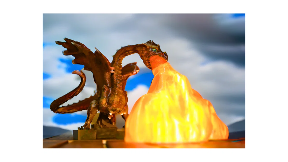 Đèn Rồng (Dragon lamp) – Mẫu đèn trang trí chi tiết cao - Image 1