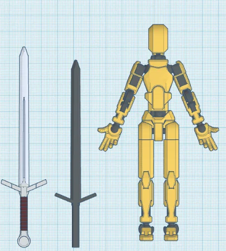 Mô hình kiếm Claymore cho Dummy 13 - Phụ kiện robot 3D siêu ngầu - Image 1