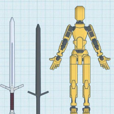 Mô hình kiếm Claymore cho Dummy 13 - Phụ kiện robot 3D siêu ngầu