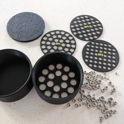 Bộ phân loại ê-cu lục giác tùy biến V2 – Metric, Imperial & Machine