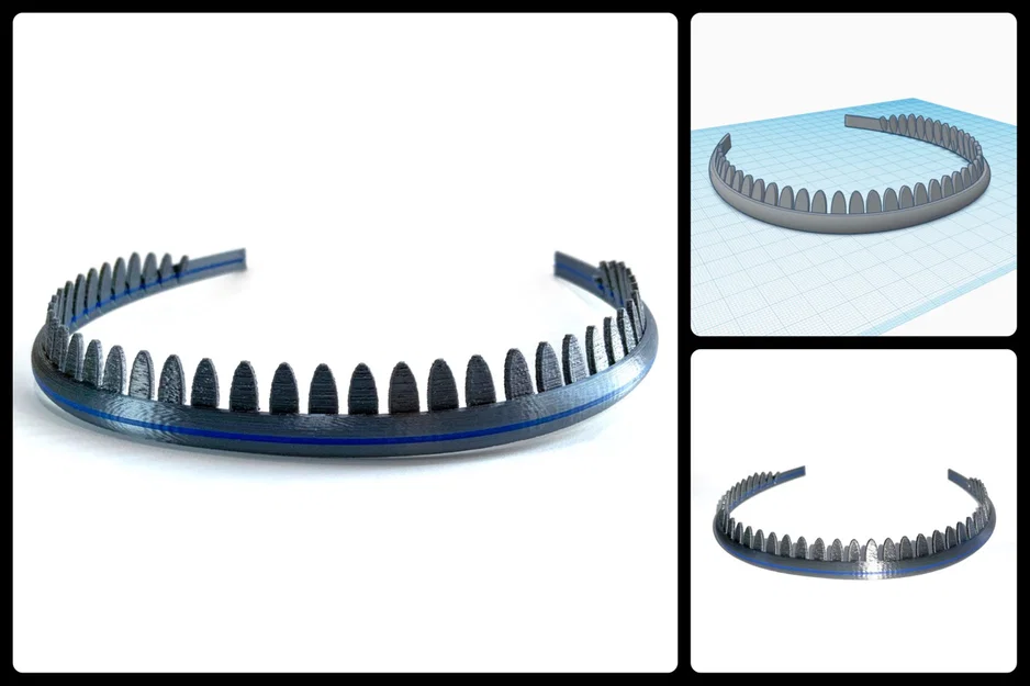 Băng đô răng lược (toothed comb headband/hairband/alice band) - Image 1