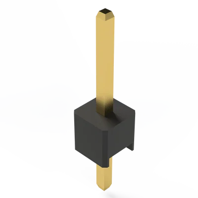 Mô hình 3D chân cắm Pin Header 1x1 bước 2.54mm cho thiết kế điện tử