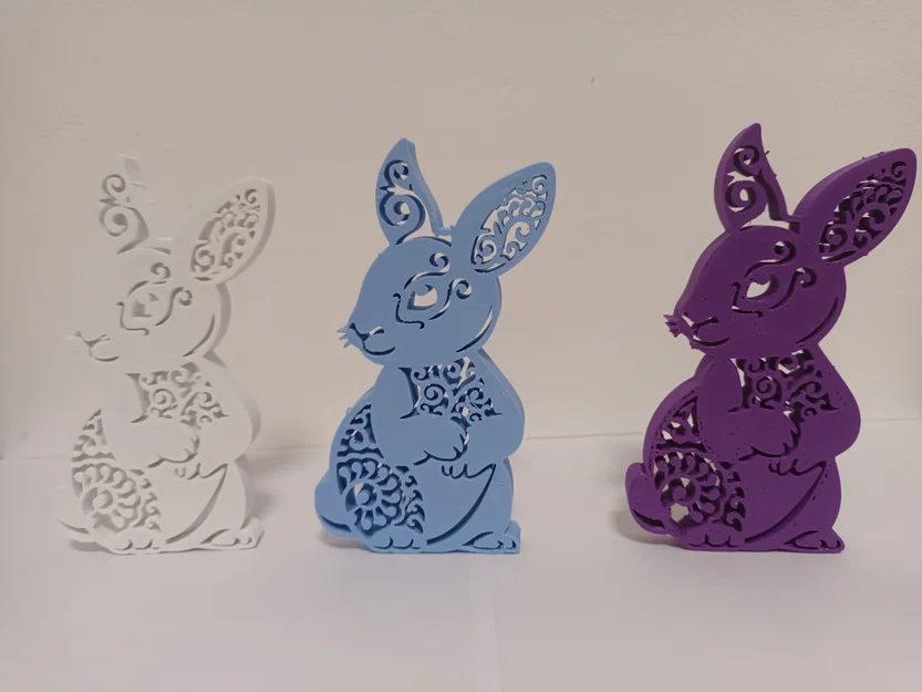 Mô hình trang trí chú thỏ Phục Sinh (Easter Bunny) in 3D tinh tế - Image 2