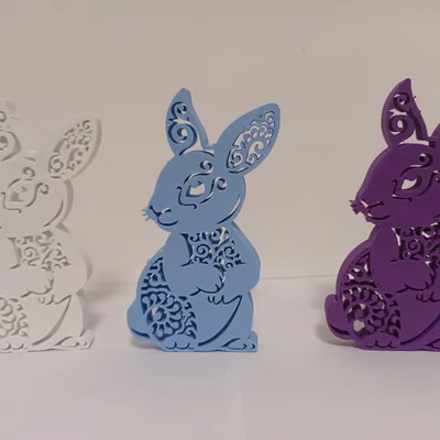 Mô hình trang trí chú thỏ Phục Sinh (Easter Bunny) in 3D tinh tế