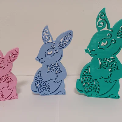 Mô hình trang trí chú thỏ Phục Sinh (Easter Bunny) in 3D tinh tế