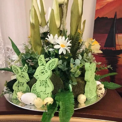 Mô hình trang trí chú thỏ Phục Sinh (Easter Bunny) in 3D tinh tế