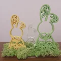 Mô hình chú thỏ trang trí Phục sinh (Bunny Easter) họa tiết hoa lá - Thumbnail 1