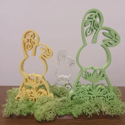 Mô hình chú thỏ trang trí Phục sinh (Bunny Easter) họa tiết hoa lá
