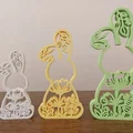 Mô hình chú thỏ trang trí Phục sinh (Bunny Easter) họa tiết hoa lá - Thumbnail 2