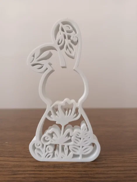 Mô hình chú thỏ trang trí Phục sinh (Bunny Easter) họa tiết hoa lá - Image 3
