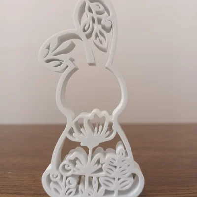 Mô hình chú thỏ trang trí Phục sinh (Bunny Easter) họa tiết hoa lá