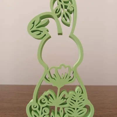 Mô hình chú thỏ trang trí Phục sinh (Bunny Easter) họa tiết hoa lá