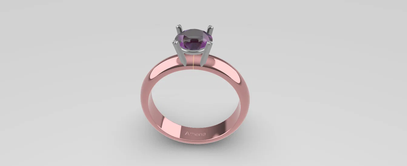 Mẫu nhẫn đính hôn Athena - Thiết kế tinh xảo dành cho in 3D trang sức - Image 1