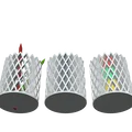 Ống cắm bút 3D để bàn thiết kế lưới hiện đại, in không cần support - Thumbnail 6