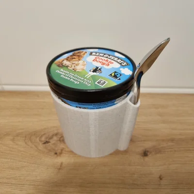 Giá đỡ ly Ben & Jerry's kèm ngăn để muỗng (Slim)