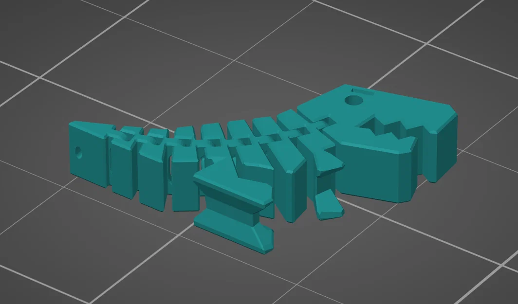 Móc khóa khủng long Flexi-Rex in 3D linh hoạt và đáng yêu - Image 1