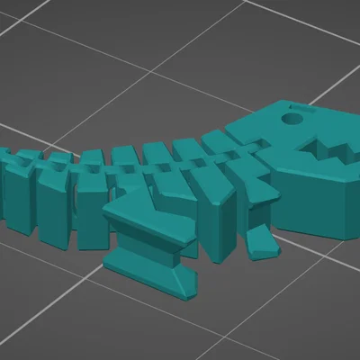 Móc khóa khủng long Flexi-Rex in 3D linh hoạt và đáng yêu