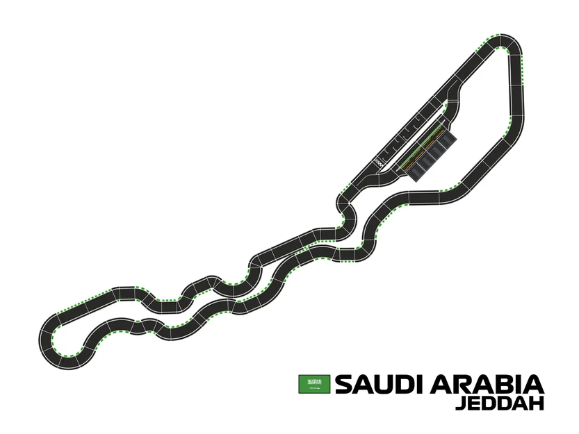 Racing Circuits - bộ kit lắp ráp - Saudi Arabia Jeddah Grand Prix - Image 1