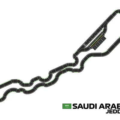 Racing Circuits - bộ kit lắp ráp - Saudi Arabia Jeddah Grand Prix