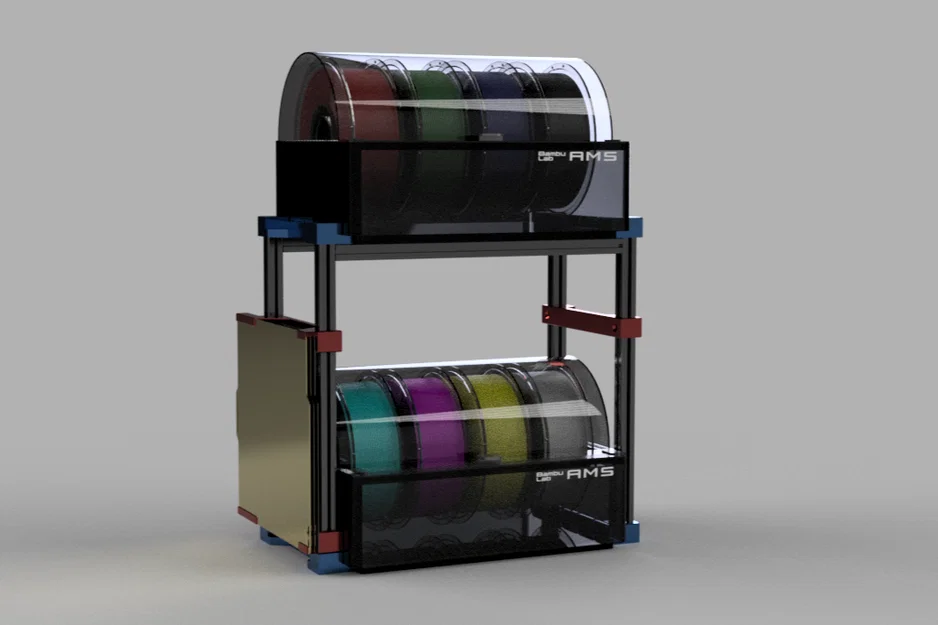 Giằng hông cho kệ AMS 2 tầng, tùy chọn kẹp build plate - Image 1