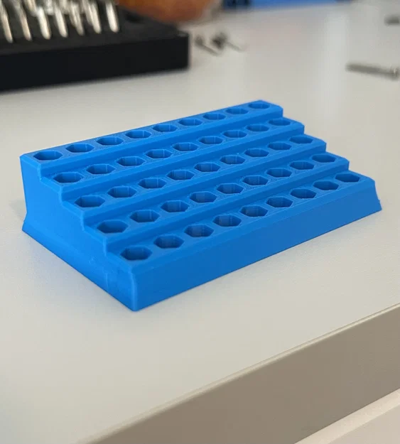 Khay 3D đựng mũi khoan, đầu vít 1/4 inch gọn gàng (45 vị trí) - Image 2