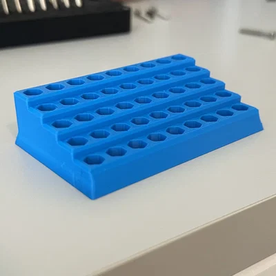 Khay 3D đựng mũi khoan, đầu vít 1/4 inch gọn gàng (45 vị trí)