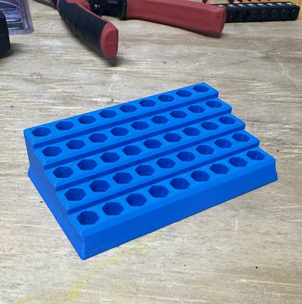 Khay 3D đựng mũi khoan, đầu vít 1/4 inch gọn gàng (45 vị trí) - Image 4