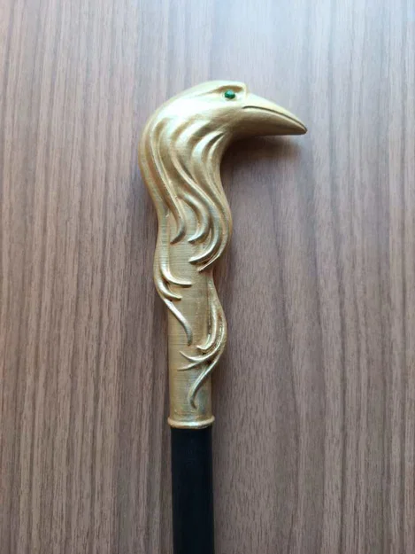 Chụp đầu gậy & ferrule đầu quạ (cosplay Kaz Brekker bản Netflix) - Image 1