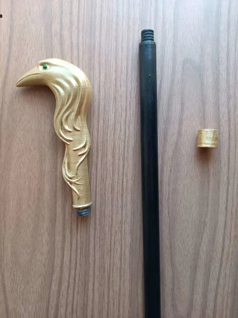 Chụp đầu gậy & ferrule đầu quạ (cosplay Kaz Brekker bản Netflix) - Image 3
